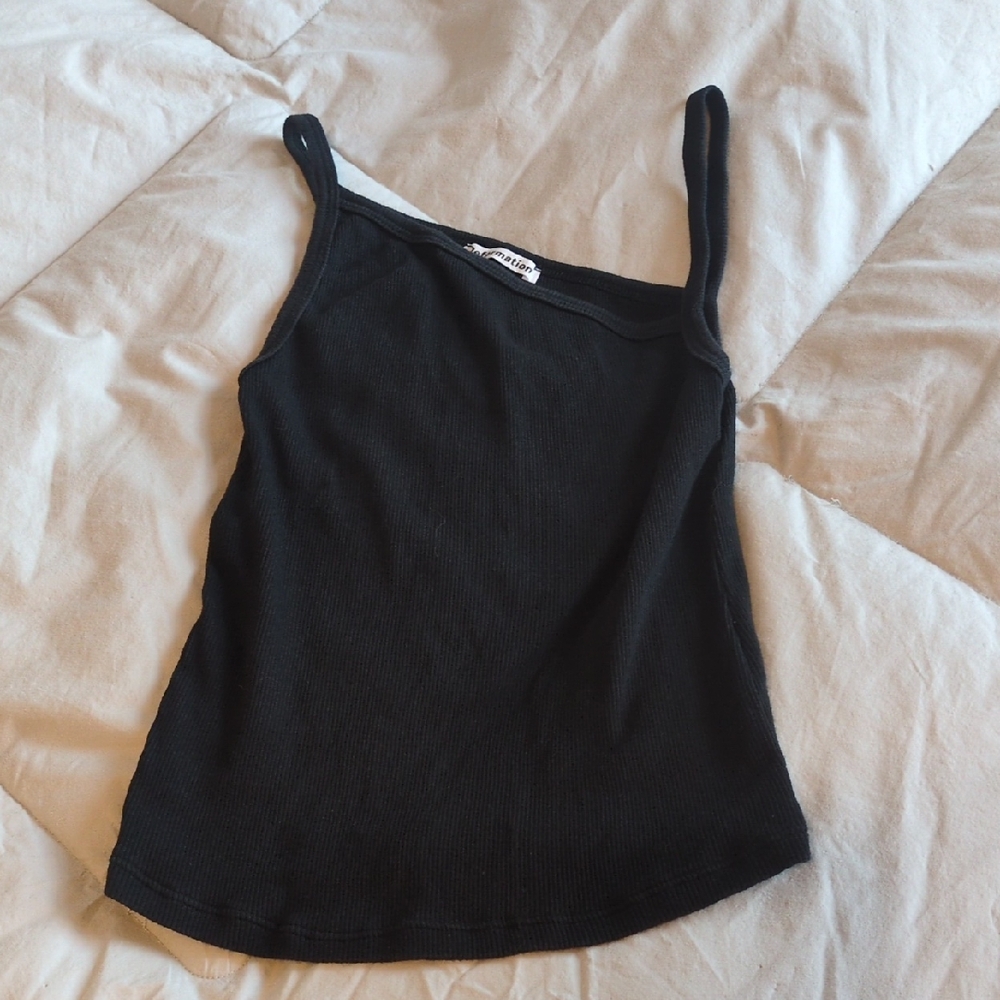 Reformation Liah Knit Black Tank Top XS